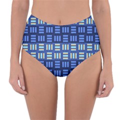 Textiles Texture Structure Grid Reversible High-waist Bikini Bottoms by Celenk