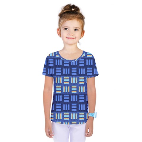 Textiles Texture Structure Grid Kids  One Piece Tee by Celenk