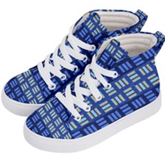 Textiles Texture Structure Grid Kid s Hi-top Skate Sneakers by Celenk