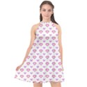 Pixel Hearts Halter Neckline Chiffon Dress  View1