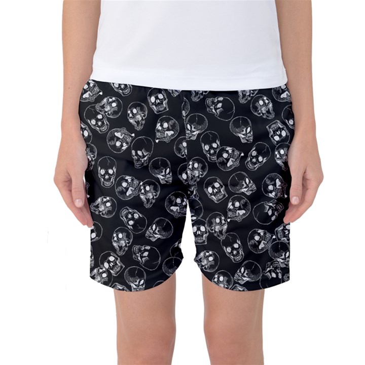 A Lot Of Skulls Black Women s Basketball Shorts