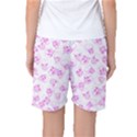 A Lot Of Skulls Pink Women s Basketball Shorts View2