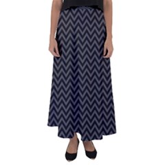 Dark Chevron Flared Maxi Skirt by jumpercat