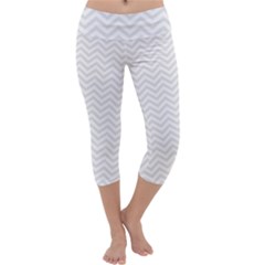 Light Chevron Capri Yoga Leggings by jumpercat