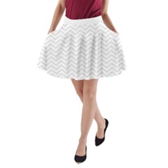 Light Chevron A-line Pocket Skirt by jumpercat