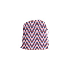 Navy Chevron Drawstring Pouches (xs)  by jumpercat