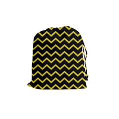 Yellow Chevron Drawstring Pouches (medium)  by jumpercat