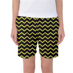 Yellow Chevron Women s Basketball Shorts by jumpercat