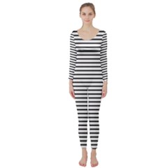 Basic Horizontal Stripes Long Sleeve Catsuit by jumpercat