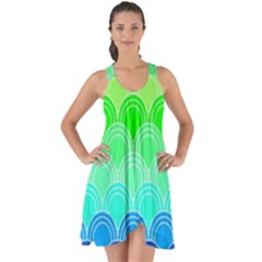 Art Deco Rain Bow Show Some Back Chiffon Dress by NouveauDesign