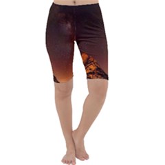 Italy Night Evening Stars Cropped Leggings  by BangZart