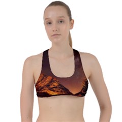 Italy Night Evening Stars Criss Cross Racerback Sports Bra by BangZart