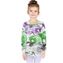 Horse Horses Animal World Green Kids  Long Sleeve Tee View1