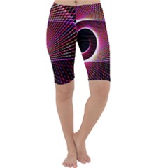 Grid Bent Vibration Ease Bend Cropped Leggings  by BangZart