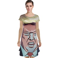 Donald Trump Pop Art President Usa Cap Sleeve Nightdress by BangZart