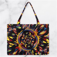 Spiky Abstract Zipper Medium Tote Bag by linceazul