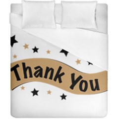 Thank You Lettering Thank You Ornament Banner Duvet Cover (california King Size) by BangZart