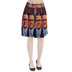 George W Bush Pop Art President Usa Pleated Skirt by BangZart