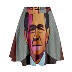 George W Bush Pop Art President Usa High Waist Skirt by BangZart