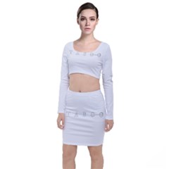 Taboo Long Sleeve Crop Top & Bodycon Skirt Set by Valentinaart