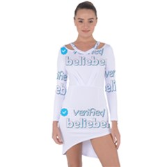 Verified Belieber Asymmetric Cut-out Shift Dress by Valentinaart