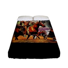 Native American Indian Spirit Hunters Fitted Sheet (full/ Double Size) by Bigfootshirtshop