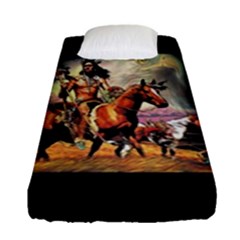 Native American Indian Spirit Hunters Fitted Sheet (single Size) by Bigfootshirtshop