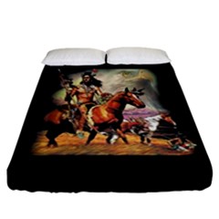 Native American Indian Spirit Hunters Fitted Sheet (california King Size) by Bigfootshirtshop