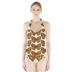 Butterfly Butterflies Insects Halter Swimsuit by Celenk