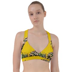 Pineapple Raw Sweet Tropical Food Sweetheart Sports Bra by Celenk