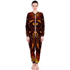 Lion Wild Animal Abstract Onepiece Jumpsuit (ladies)  by Celenk