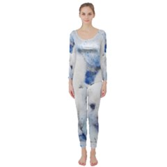 Dog Cats Pet Art Abstract Long Sleeve Catsuit by Celenk