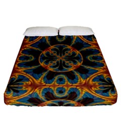 Tapestry Pattern Fitted Sheet (queen Size) by linceazul