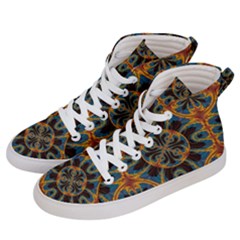 Tapestry Pattern Women s Hi-top Skate Sneakers by linceazul