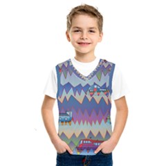 Zig Zag Boats Kids  Sportswear by CosmicEsoteric