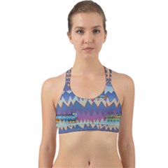 Zig Zag Boats Back Web Sports Bra by CosmicEsoteric