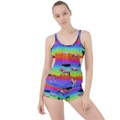 Horses In Rainbow Boyleg Tankini Set  by CosmicEsoteric