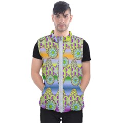 Amoeba Flowers Men s Puffer Vest by CosmicEsoteric