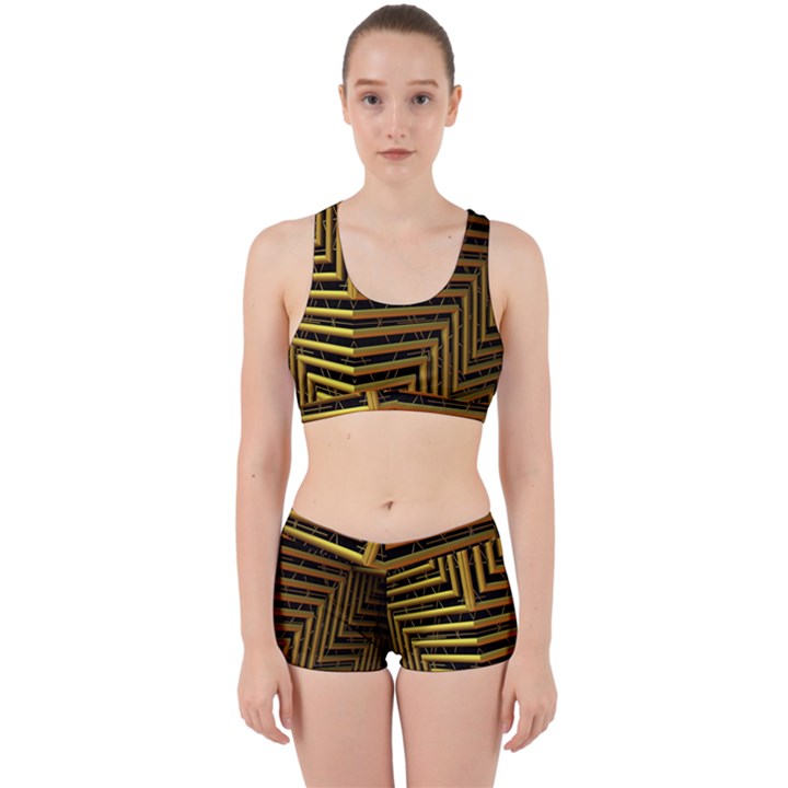 Modern Art Sculpture Architecture Work It Out Sports Bra Set