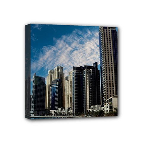 Skyscraper City Architecture Urban Mini Canvas 4  X 4  by Celenk