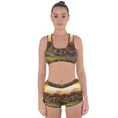 Rocks Outcrop Landscape Formation Racerback Boyleg Bikini Set by Celenk