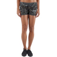 Time Machine Science Fiction Future Yoga Shorts by Celenk