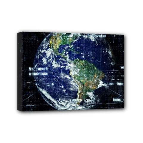 Earth Internet Globalisation Mini Canvas 7  X 5  by Celenk