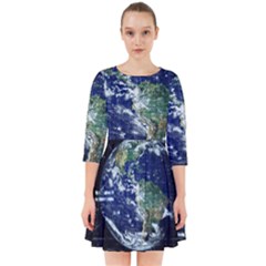 Earth Internet Globalisation Smock Dress by Celenk