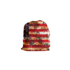 American Flag Usa Symbol National Drawstring Pouches (xs)  by Celenk