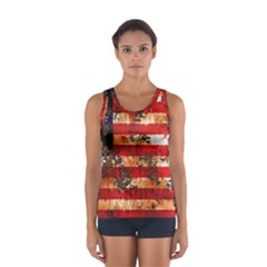 American Flag Usa Symbol National Sport Tank Top  by Celenk