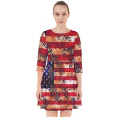 American Flag Usa Symbol National Smock Dress by Celenk