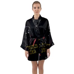 Darth Vader Cat Long Sleeve Kimono Robe by Valentinaart