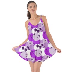 Purple Cherry Dots Love The Sun Cover Up by snowwhitegirl