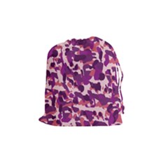 Pink Camo Drawstring Pouches (medium)  by snowwhitegirl